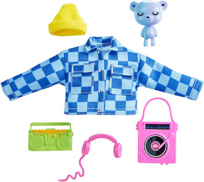 Barbie Pet & Fashion Pack Clothes for Dolls Extra Bear Denim Jacket & Music Accessories for 3++ Years