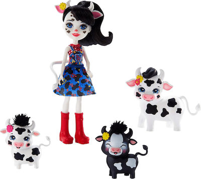 Mattel Cambrie Cow Puppe & Family Doll Set Enchantimals for 4++ Years