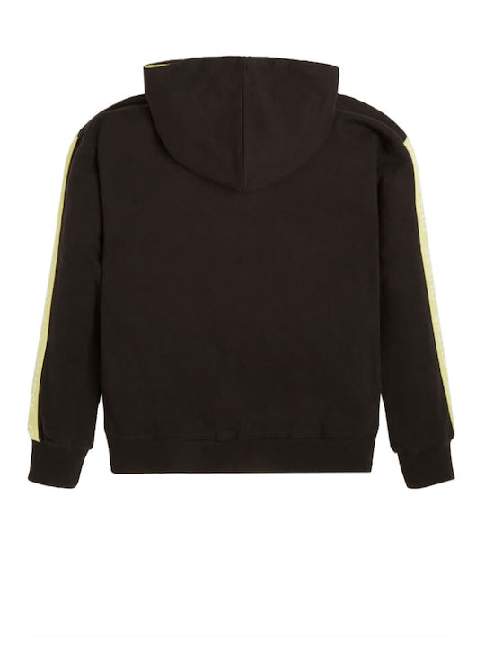 Guess Boys Hooded Sweatshirt with Zipper Black