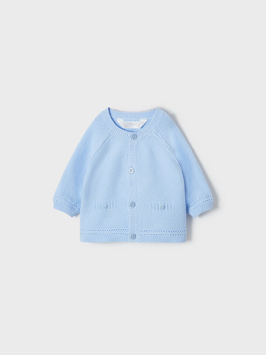 Mayoral Girls Knitted Cardigan with Buttons Light Blue