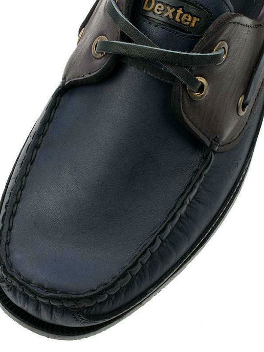 Δερμάτινα Ανδρικά Boat Shoes σε Μπλε Χρώμα