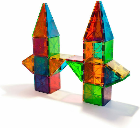 Magna-Tiles Magnetic Construction Toy Clear Colors for Children 3+ years+ Years
