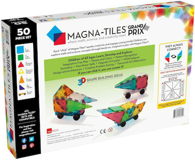 Magna-Tiles Joc de construcție magnetic Frost Colors Grand Prix pentru copii de 3++ ani