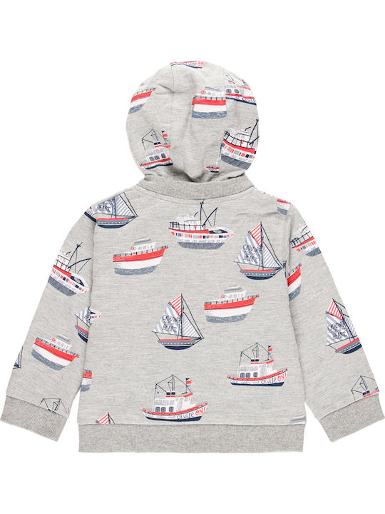 Kids Sweatshirt Cardigan with Hood Gray