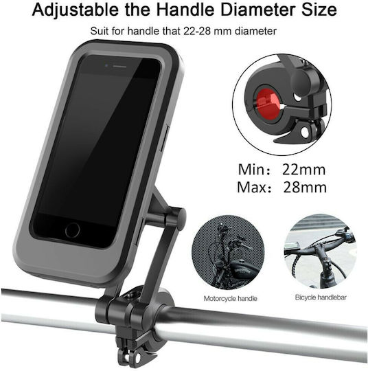 Mount Phone Motorcycle with Waterproof Case 6.5" for Steering Wheel