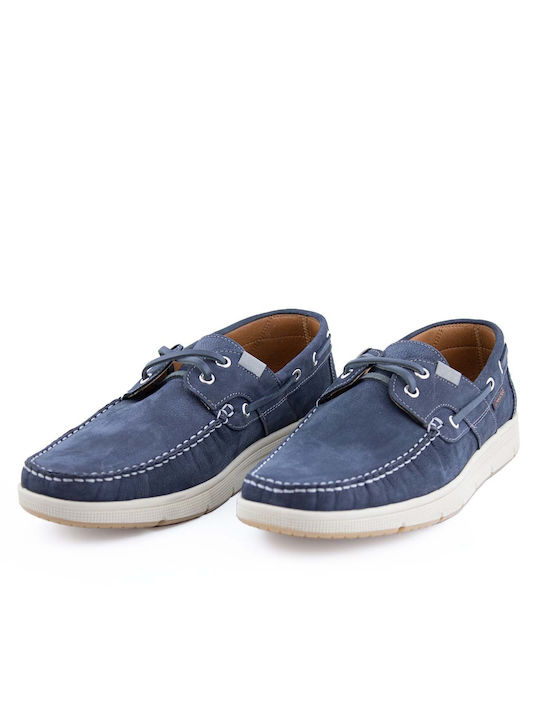 Commanchero Original Men's Leather Boat Shoes Navy