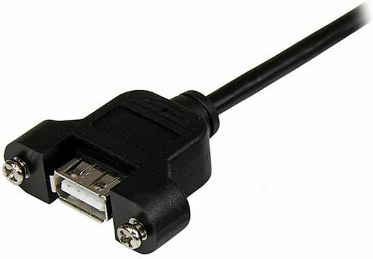 StarTech USB 2.0 Cable USB-A male - USB-A female Μαύρο 0.6m (USBPNLAFAM2)