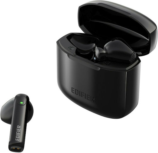 Edifier W200T Mini Earbud Bluetooth Handsfree Ακουστικά με Αντοχή στον Ιδρώτα και Θήκη Φόρτισης Μαύρα