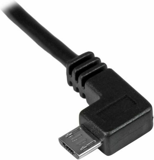 StarTech Angle (90°) USB 2.0 to micro USB Cable Μαύρο 0.5m (USBAUB50CMLA)