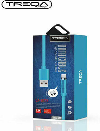 Treqa High Speed USB 2.0 Cable USB-C male - USB-A Τιρκουάζ 1m CA-8233
