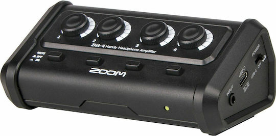 Zoom Zoom ZHA-4 Desktop Analog Headphone Amplifier 4 Channels with Mini Jack (3.5mm)