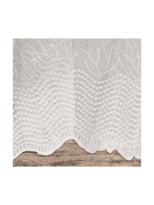 Lino Home Κουρτίνα με Τρέσα Bario White 280x300εκ.