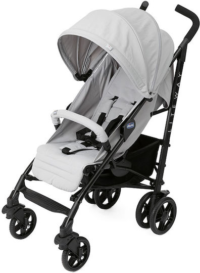 Chicco Lite Way 4 Complete Καρότσι Μπαστούνι Kατάλληλο για Nεογέννητο Γκρι 7.5kg