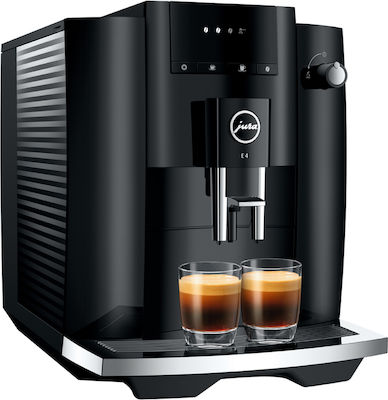 Jura E4 15435 Automatische Espressomaschine 1450W Druck 15bar mit Mahlwerk Piano Black