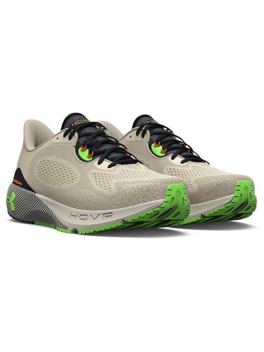 Under Armour HOVR Machina 3 Ανδρικά Αθλητικά Παπούτσια Running Stone / Jet Gray / Quirky Lime