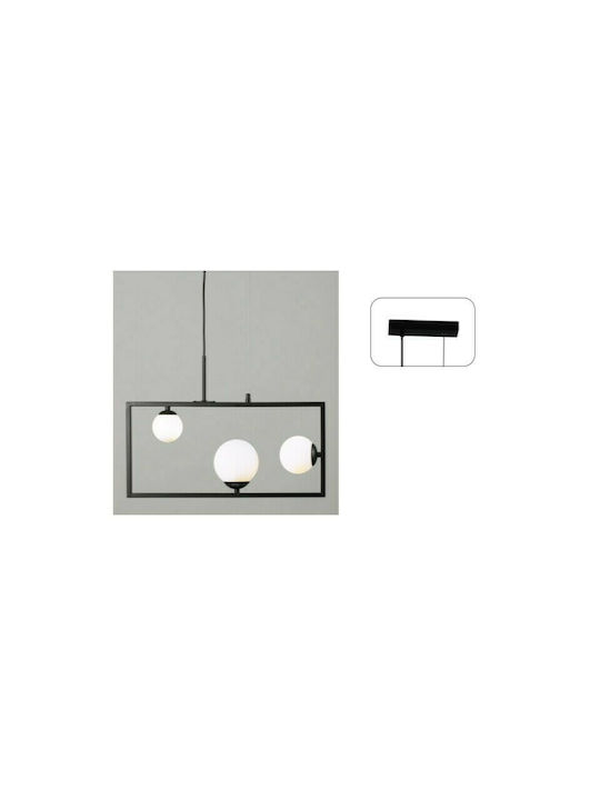 Aca Quadro Pendant Light Suspension for Socket G9 Black