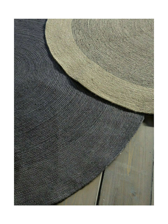Nima Bergren Rug Round Summer from Jute Grey