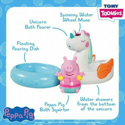 Tomy Peppa Unicorn Bath Float Jucărie de Baie pentru 18++ Luni