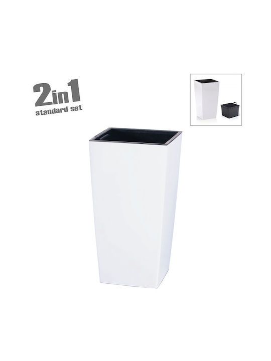 Prosperplast Urbi Square Pot White 40x40x75cm