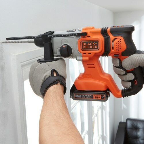 Black & Decker Κρουστικό Σκαπτικό Πιστολέτο Μπαταρίας 18V 2x2.5Ah με Υποδοχή SDS Plus BCD900E2K