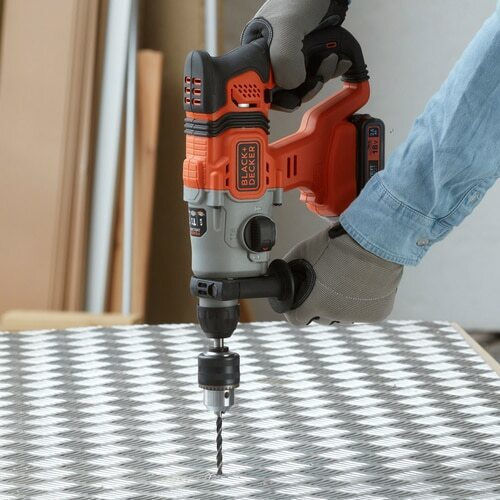 Black & Decker Κρουστικό Σκαπτικό Πιστολέτο Μπαταρίας 18V 2x2.5Ah με Υποδοχή SDS Plus BCD900E2K