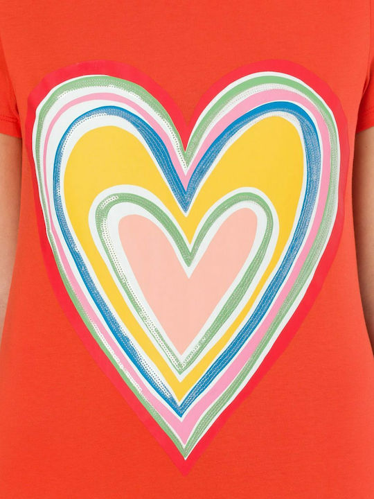 Sommer Mini T-Shirt Damenkleid Orange