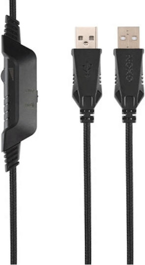 Noxo Apex Über Ohr Gaming-Headset mit Verbindung USB Schwarz