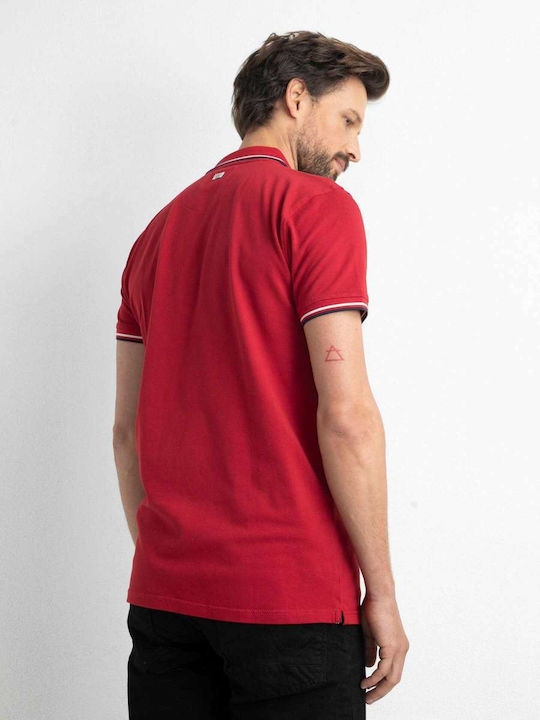 Petrol Industries Men's Short Sleeve Blouse Polo Red