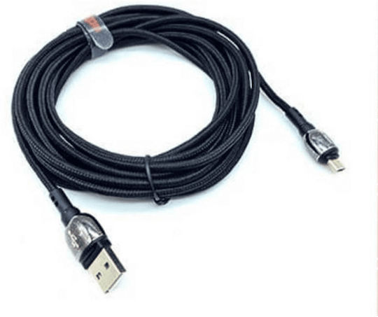 Moxom MX-CB44 Braided USB-A la Cablu Lightning Negru 4m