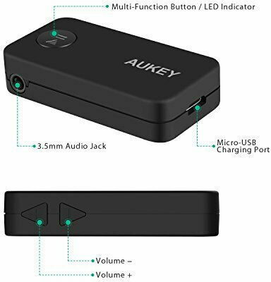 Aukey USB Bluetooth 2.0 Adapter Schwarz (BR-C2)