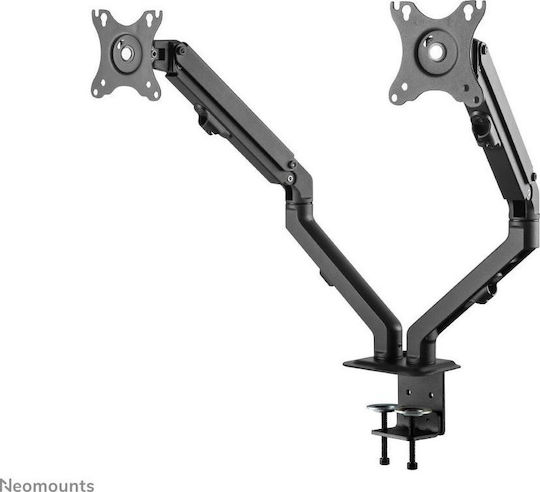 Newstar Stand Desk Mounted for 2 Monitors up to 27" with Arm (FPMA-D650DBLACK)
