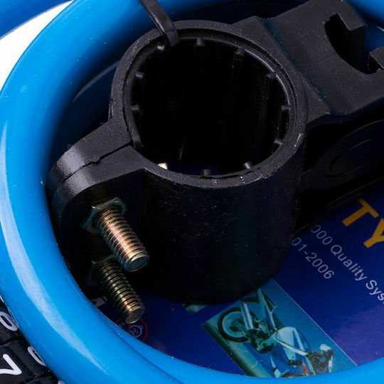 Cipher Bicycle Cable Lock with Combination Blue