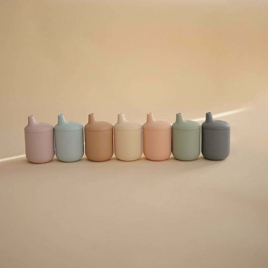 Mushie Παιδικό Ποτηράκι "Sippy Cup" από Σιλικόνη Μωβ για 6m+