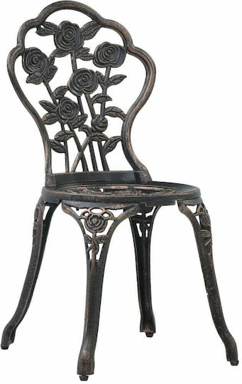 Outdoor Chair Aluminum Bistro Bronze 2pcs 41x49x81.5cm.