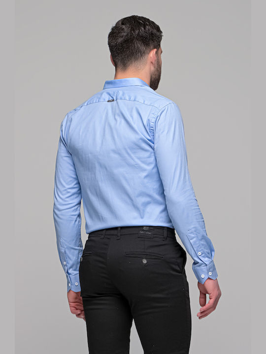 Ben Tailor Men's Shirt Long Sleeve Cotton Light Blue