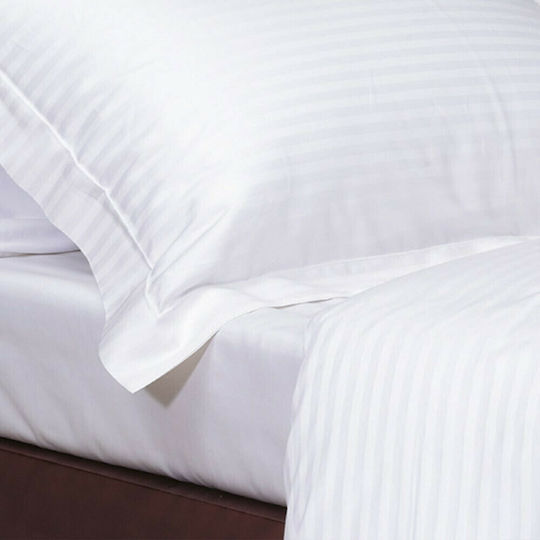 Vesta Home Clio Cearșaf de Hotel Alb King Size 280x280cm Bumbac 1buc