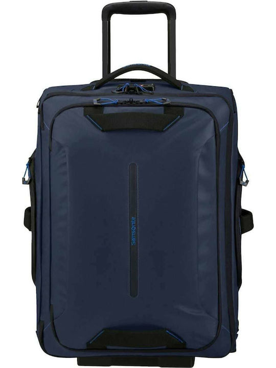 Samsonite Ecodiver Cabin Fabric Navy Blue Suitcase With 4 Wheels Height 55cm