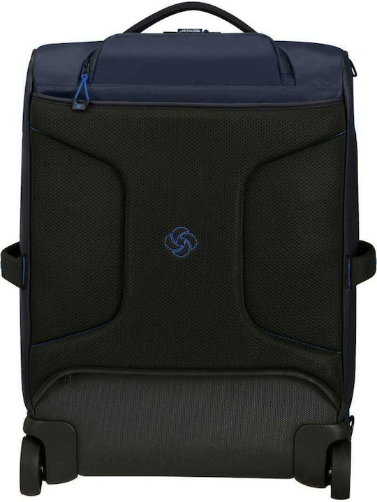 Samsonite Ecodiver Cabin Fabric Navy Blue Suitcase With 4 Wheels Height 55cm
