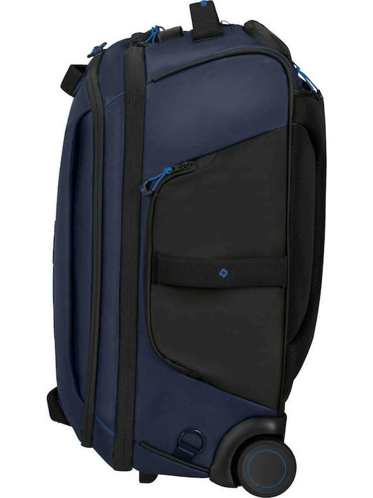 Samsonite Ecodiver Cabin Fabric Navy Blue Suitcase With 4 Wheels Height 55cm