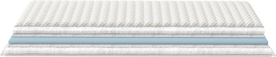 Greco Strom Matratzentopper Foam Halb-Doppel Schaumstoff mit Gummibändern 130x200x6cm