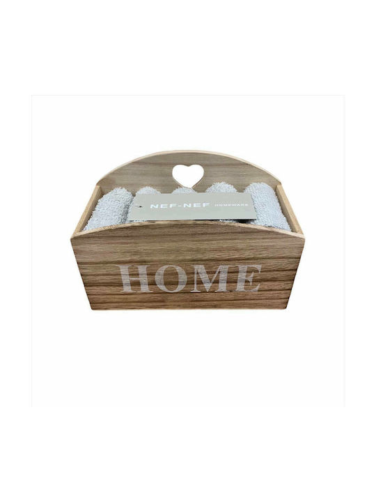 Nef-Nef Homeware Badetuchset 5Stk Home Basket 030120 Grey