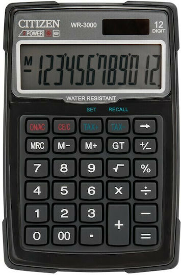 Citizen WR-3000 Αριθμομηχανή σε Μαύρο Χρώμα
