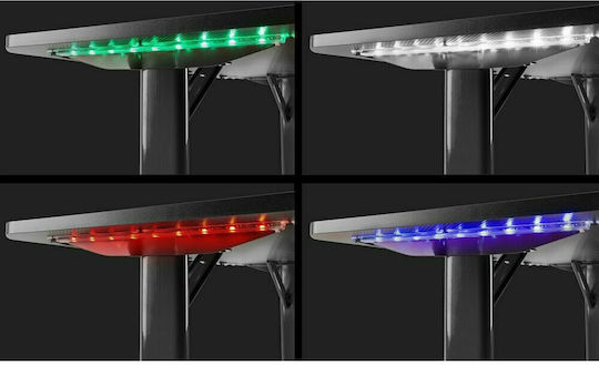 Spielbüro DB20 Holz Schwarz mit Metallbeinen, LED & USB-Anschlüssen 120x60x75cm