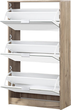 Ξύλινη Παπουτσοθήκη Hugo 23 με 3 Ράφια Sonoma Μ67xΠ28xΥ119cm