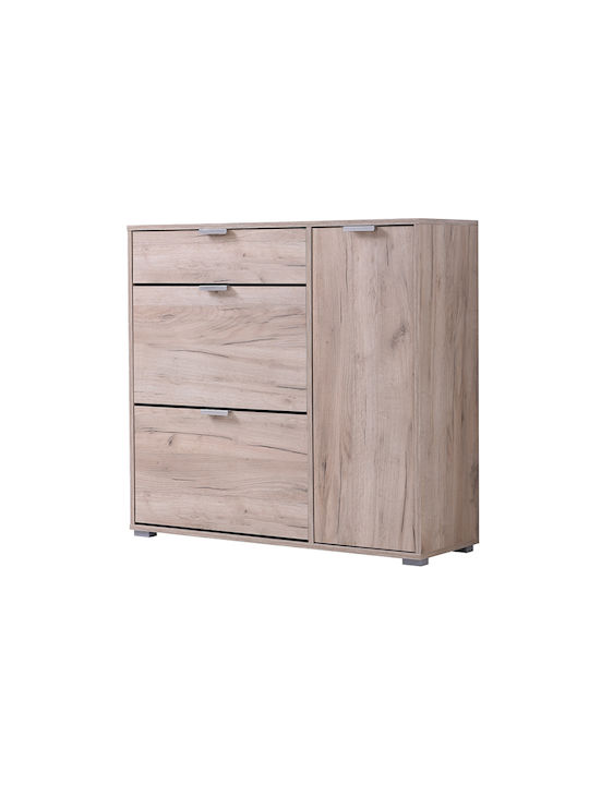 Ξύλινη Παπουτσοθήκη Arco 2 με 4 Ράφια Grey Oak Μ102xΠ33xΥ94.5cm
