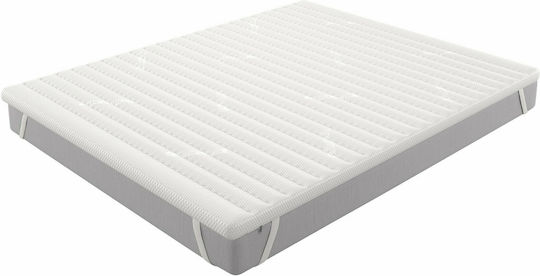 Greco Strom Mattress Topper Memory King Size Memory Foam with Removable Cover & Elastic Straps 190x200cm