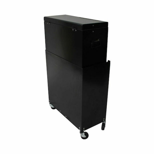 Tactix Wheeled Metallic Tool Carrier with 6 Drawers and Cabinet W60xD29xH70cm