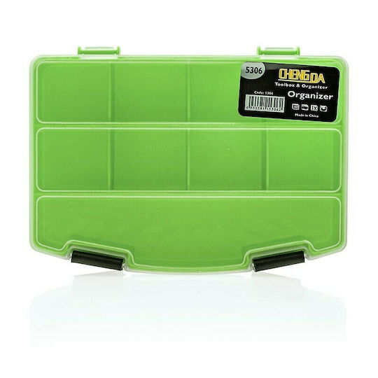 Werkzeugkoffer-Organisator 9 Positionen Grün 19.4x13.5x3.2cm