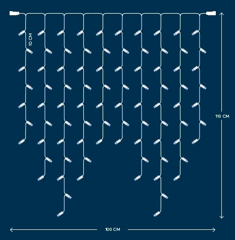 86 Λαμπάκια LED Βροχή 1.1μ. x 100εκ. Θερμό Λευκό 86 Λαμπάκια LED Βροχή 1.1μ. x 100εκ. Θερμό Λευκό