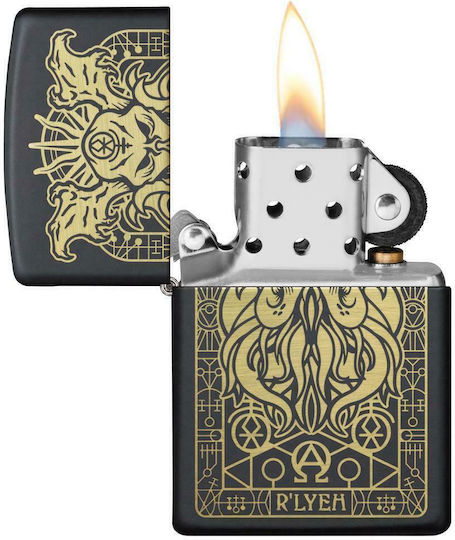 Zippo Monster Winddicht Feuerzeug Flamme in Gold Farbe